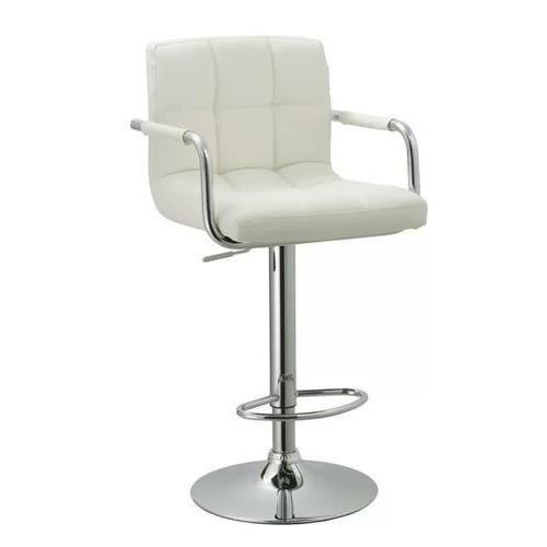 360&deg;swivel Comfort Leather Bar Stool- White