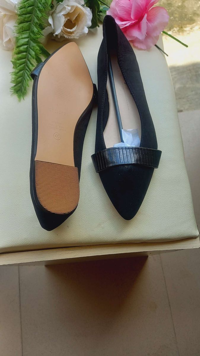Flat Black Shoe