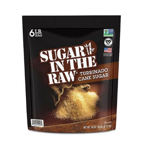 Raw Turbinado Cane Sugar 6lbs 2.72kg