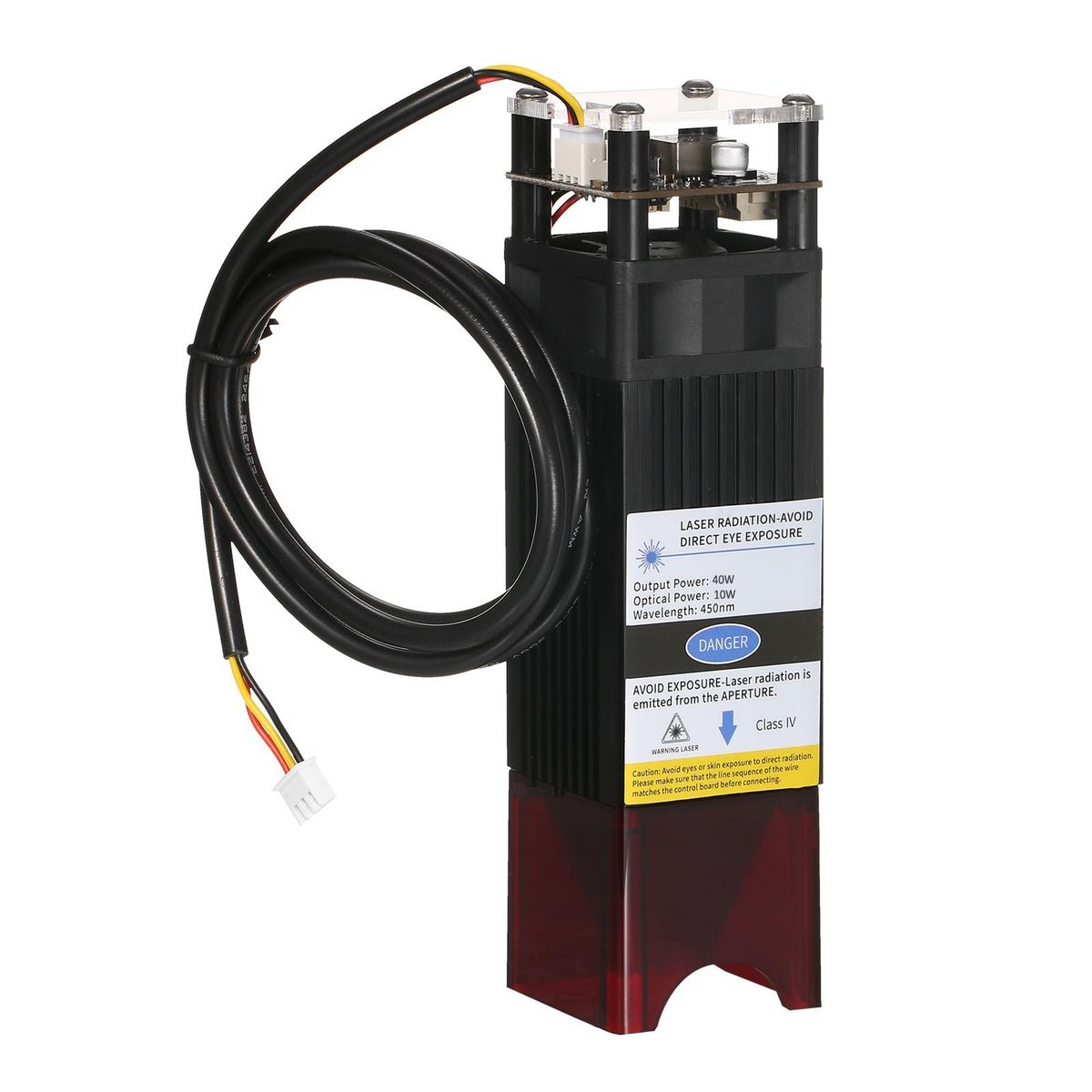 40W Laser Module 10W Optical Power Laser Engraving Module Kit Compressed Spot Fixed-Focus Laser Cutter Compatible with Most Laser Engraver Cutting Machine