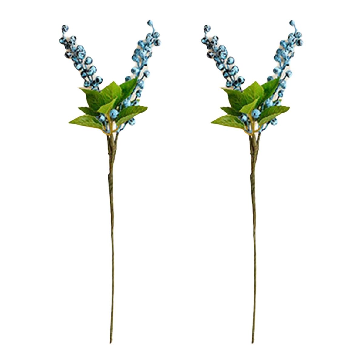 2Pcs Fake Fortune Fruit Vivid No Withering Realistic-Blue