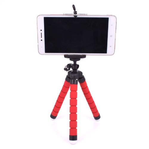 Mini Sponge Octopus Camera & Mobile Tripod - Self-timer - Red