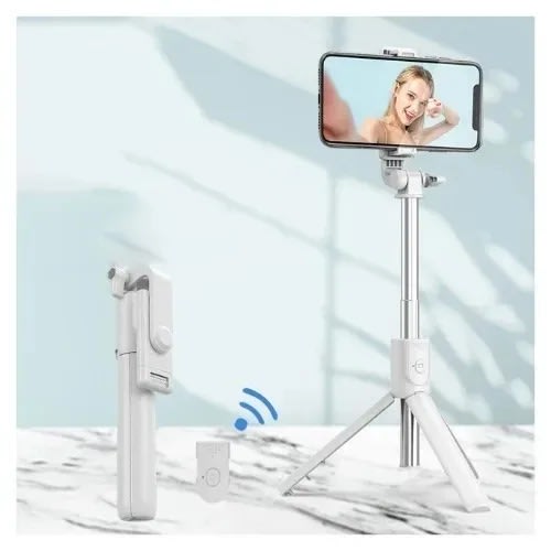 R1 Selfie Stick & Mini Phone Tripod - WHITE