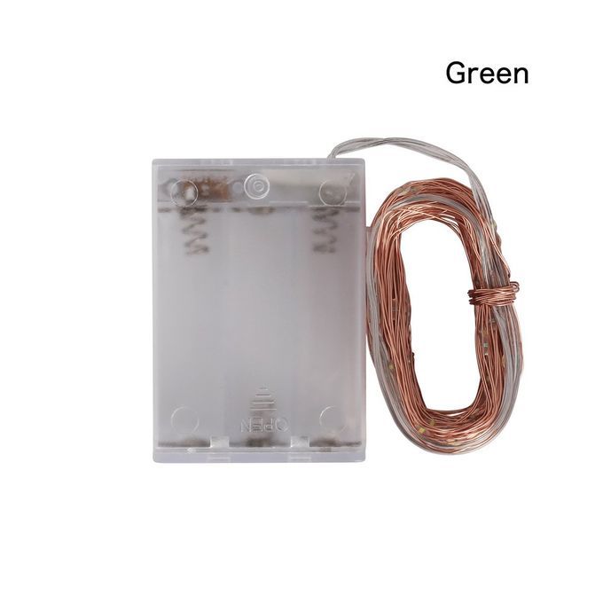 Shaped De Oration With Battery Box    O Er Wire String Light-green-3 Meters 30 Lights