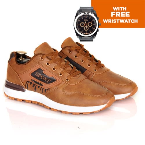 Men's Sports Sneakers - Brown