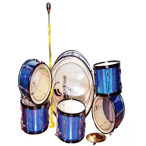Complete Marching Parade Drum Set - 6 Pieces