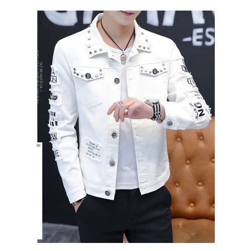 Men's White Denim Jacket