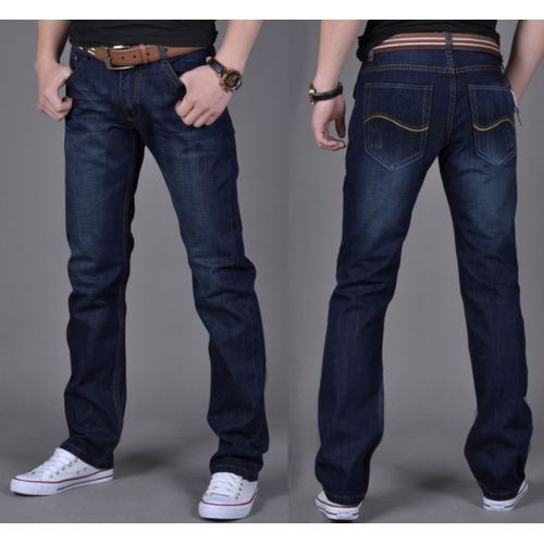 Men's Denim Trousers-Blue