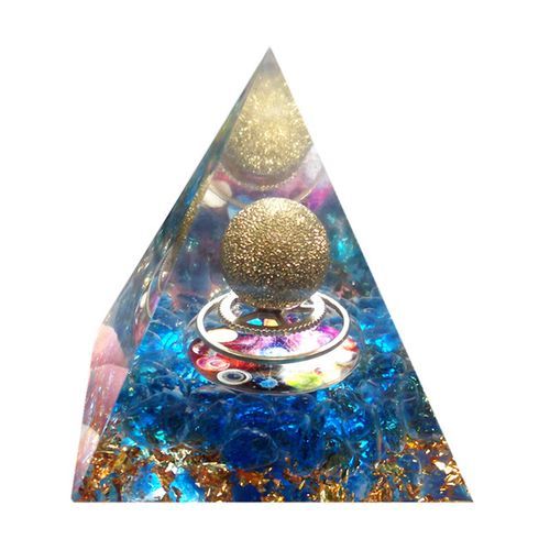 Transparent Crystal Pyramid Sculpture Resin Art Craft Mold