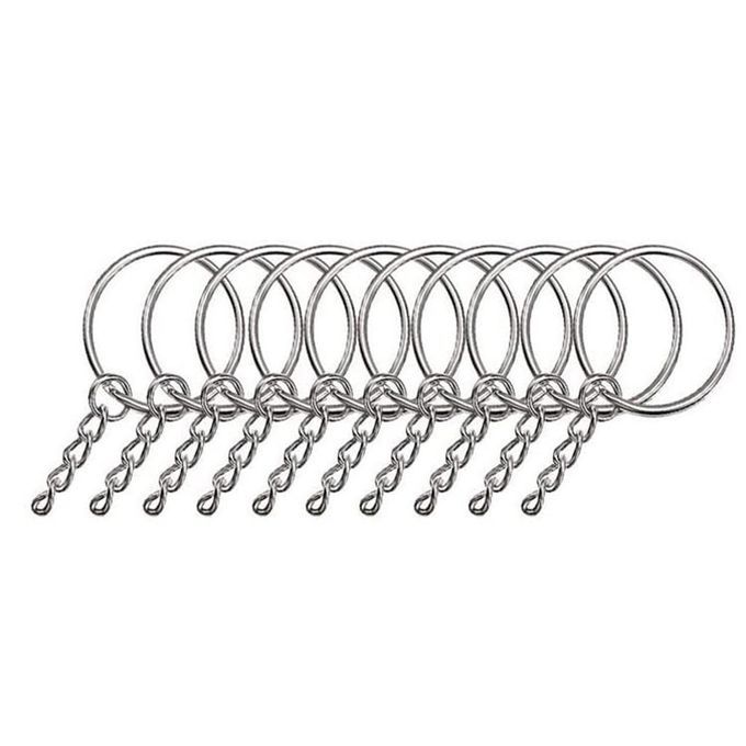 220 Pieces Acrylic Keyrings Screw Set For DIY Key Chain Gold + Silver