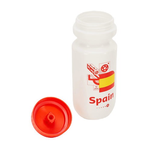 FIFA World Cup Qatar 2022 Spain Sports Water Bottle - 550ml - White & Red