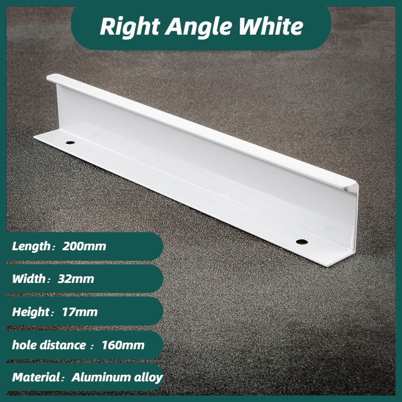 (Right Angle-200mm) Hidden Cabinet Pulls Drawer Knobs Long Pull Hidden Handles Aluminum Alloy Kitchen Cupboard Furniture Hardware Cabinet Knob