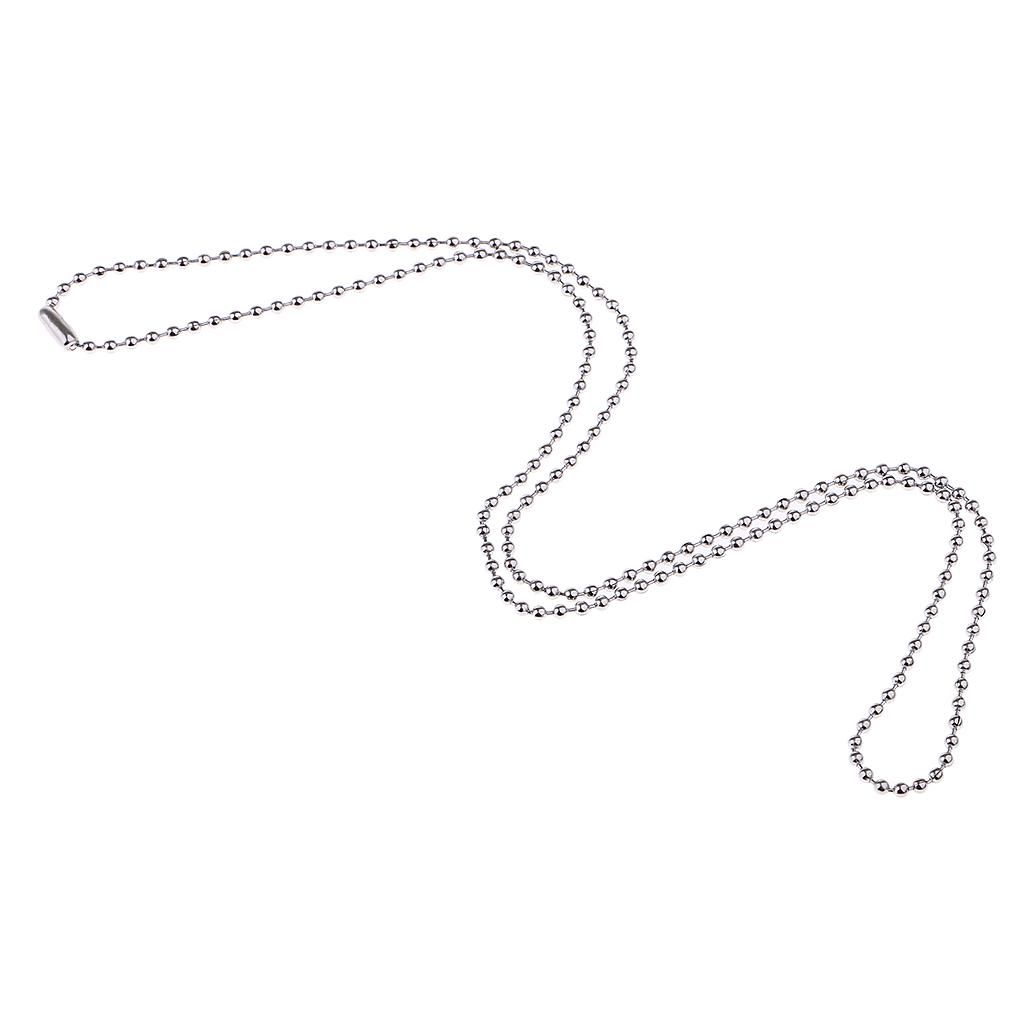 2.4mm Stainless Steel  Bead Chain Men Necklace Trinket