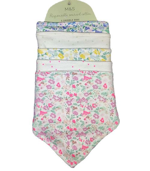 Cotton Rich Duck Print Dribble Bibs 5-Pack