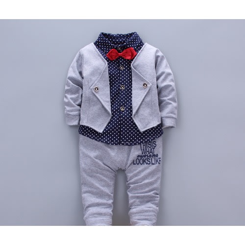 Baby Boy Stylish Clothing Set - Grey