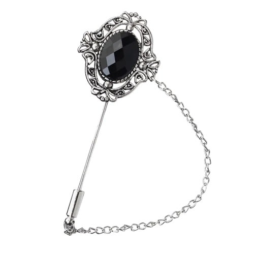 Vintage Men's Brooch - Silver