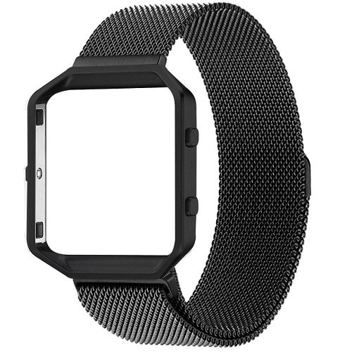 Milanese Loop Replacement Band Stainless Steel With Metal Frame For Fitbit Blaze