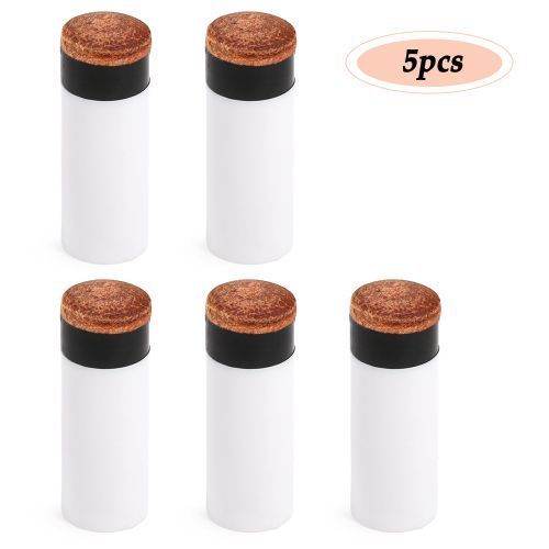 5PCS Screw-on Tips With Pool Cue Stick Ferrules Billiard