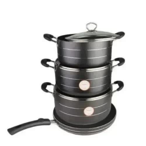 Hoffner Set Of 4 Non Stick Pot With Fry Pan