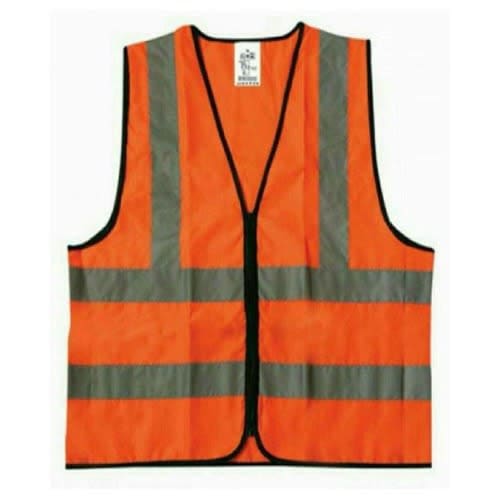 Reflective Safety Jacket Orange  Set Of 10pcs