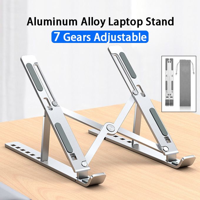 Aluminum Alloy Laptop Stand 7 Gears Adjustable Portable Folding Laptop Cooling Bracket Laptop Holder
