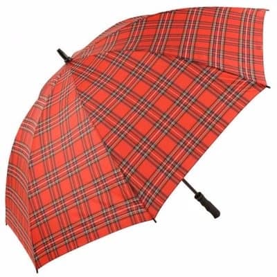 Tartan Golf Umbrella - Red