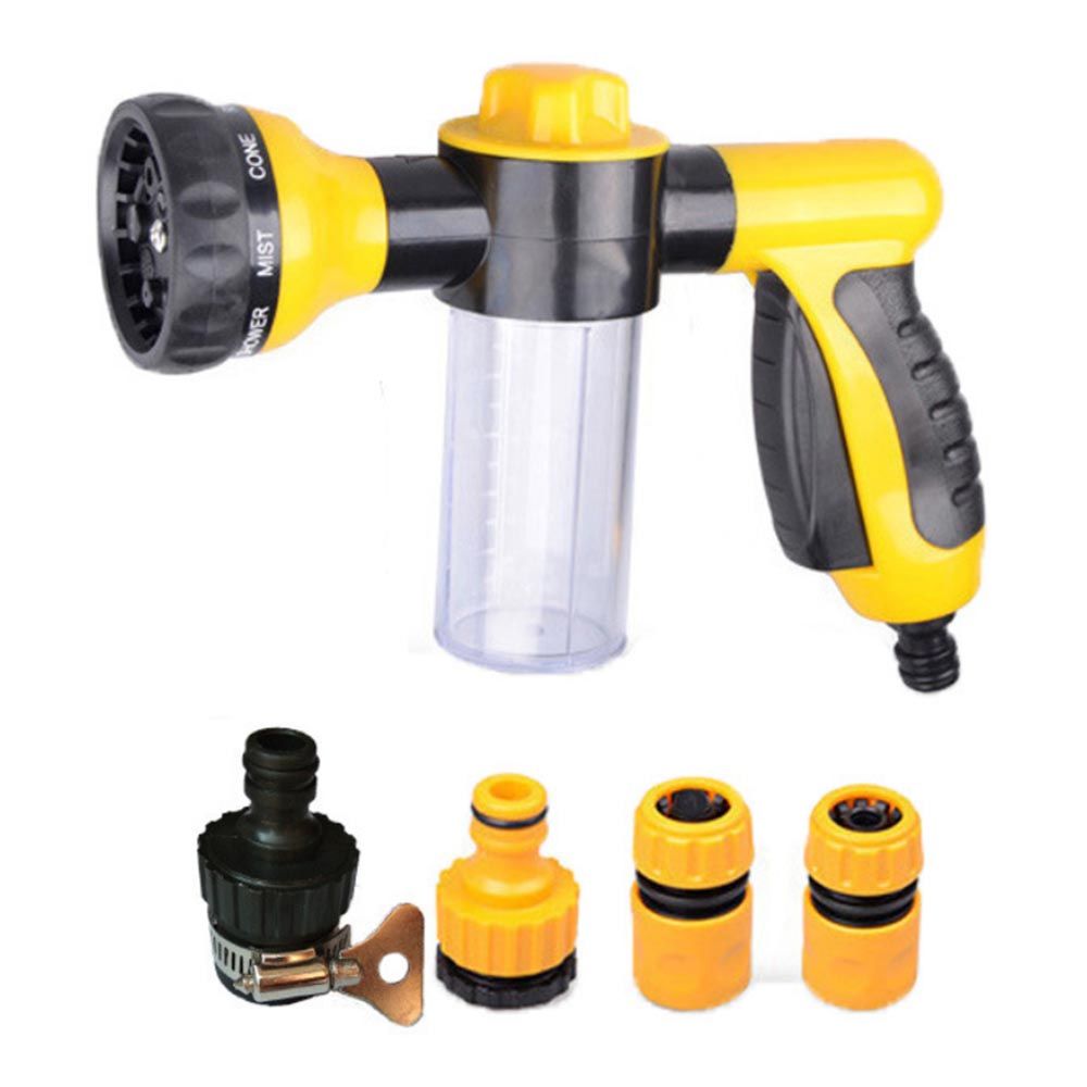 Multi-function 8 Patterns Foam Water Sprayer With 4 Water