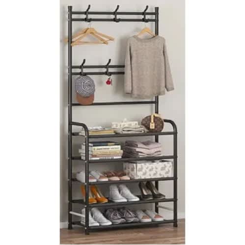 Rack Organizer - Hat/Bag And Shoe - Black