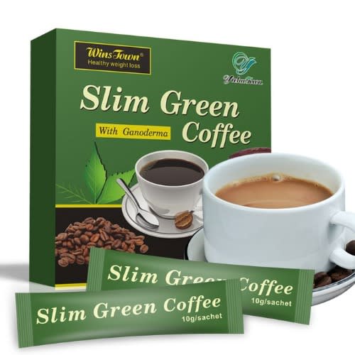 Wins Town Slim Green Coffee With Ganoderma-180g-18 Satchets