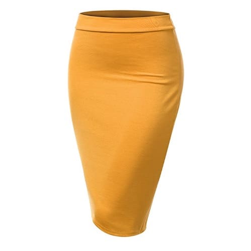 J.Tomson Women's Classic Jersey Midi Pencil Skirt