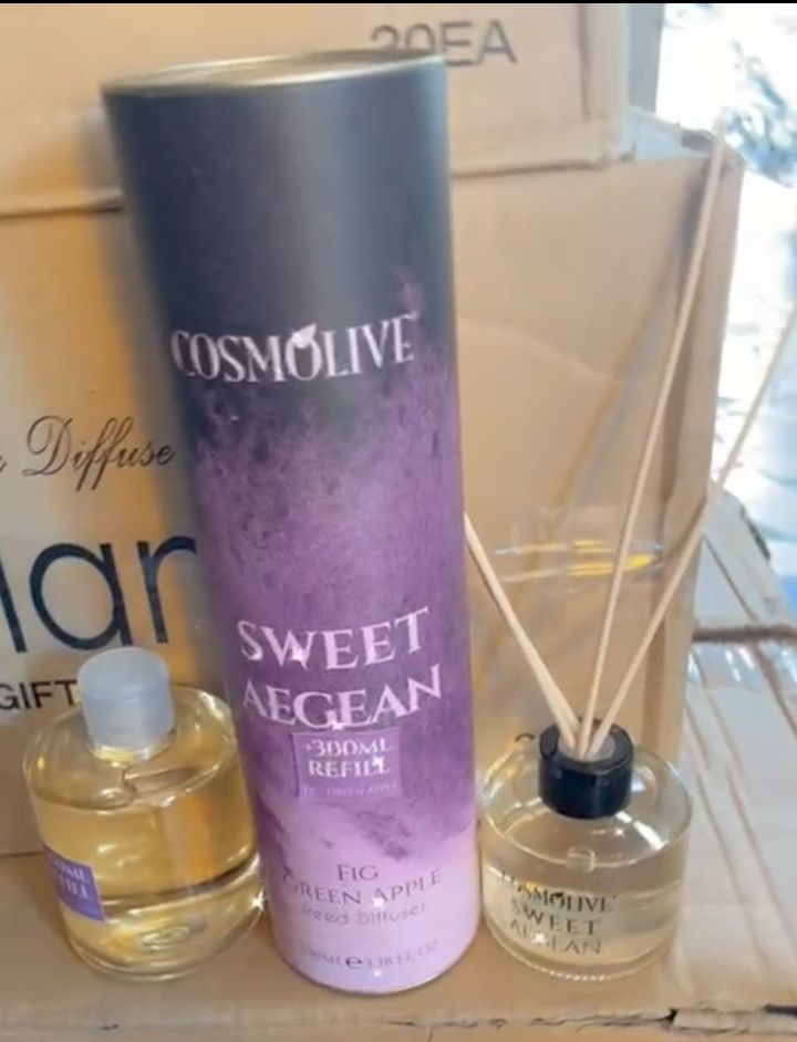 Cosmolive Sweet Aegean Diffuser + 300ML REFILL BOTTLE
