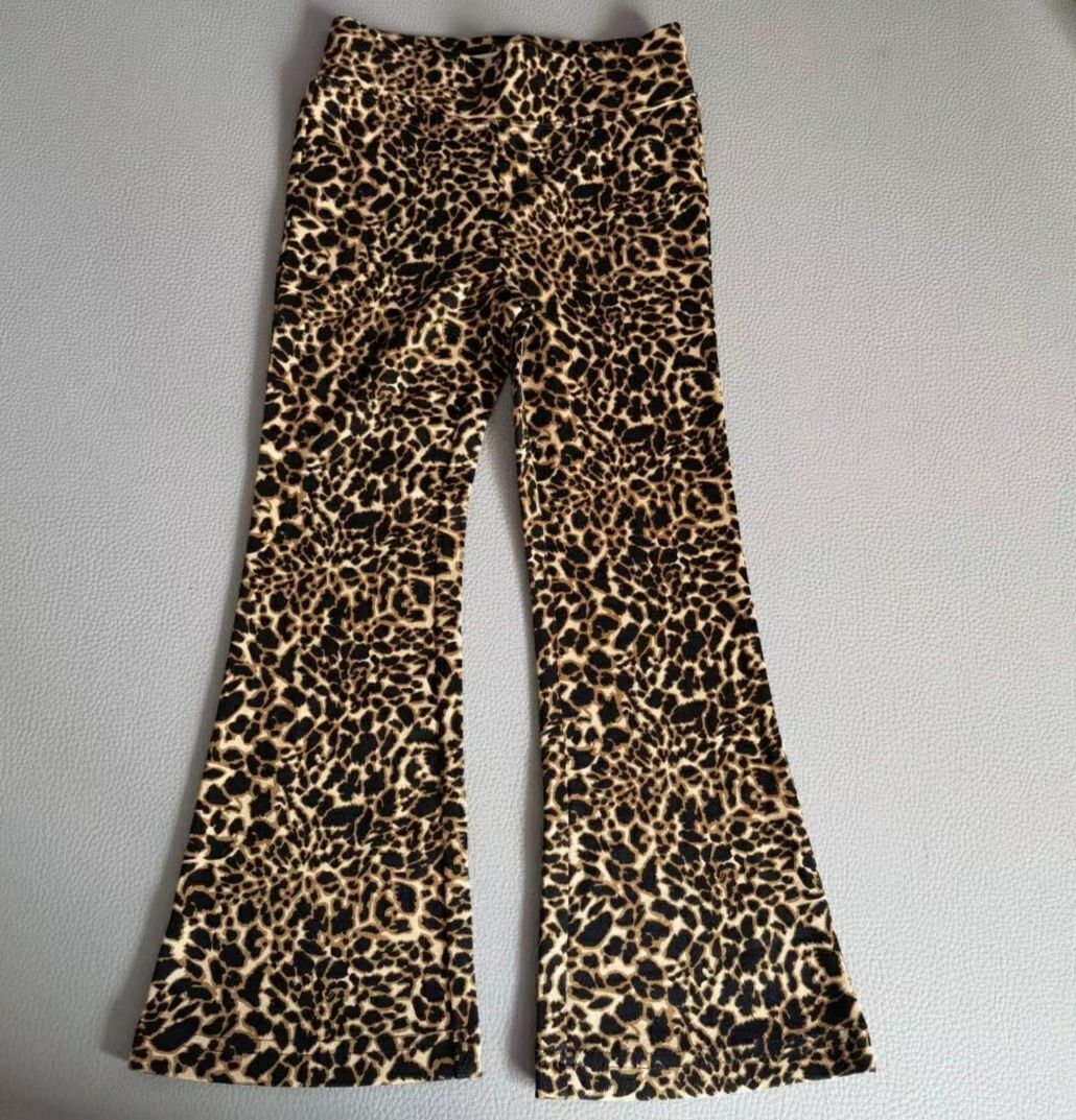 Girl's Leopard Print Flare Trouser