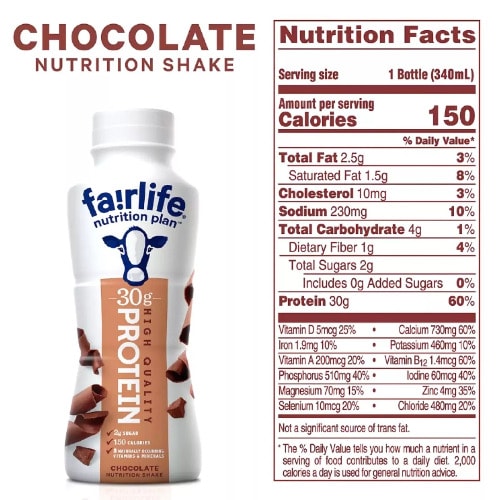 Fairlife Nutrition Plan High Protein Chocolate Shake, 12 Pk