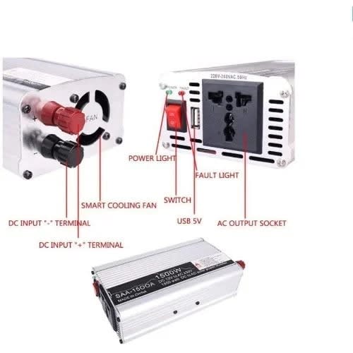 1500w Dc 12v To Ac 220v Power Inverter