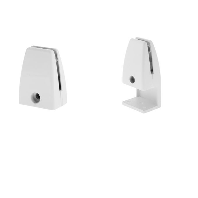 2x Aluminium Alloy Office Desk Partition Bracket Glass Clamp Clips