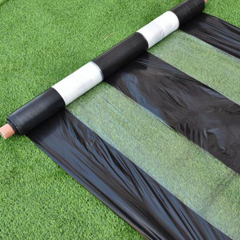 10m Black  Mulch Film PE Plastic Mulch 0.008mm Garden Ground Cover Film Frost Protection-1.2M Width