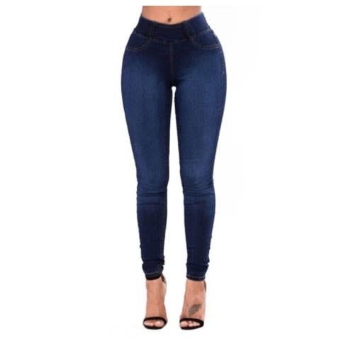 Women's Elastic Jeans - Blue