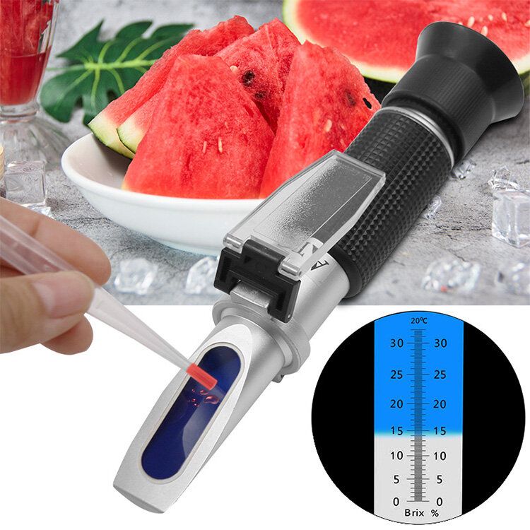 Handheld Refractometer Sugar Concentration Meter Densimeter