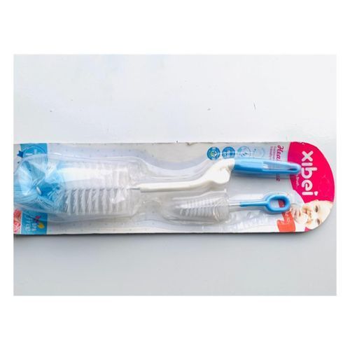 2 In 1 Brush Baby Bottle Cleaner- Blue.