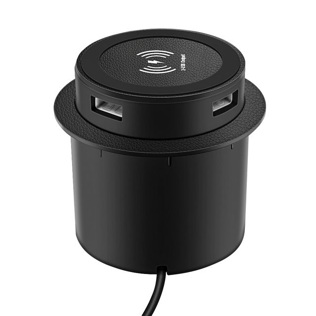 Qi Fast Wireless Charger Pop-Up Desk Embedded Fast Wireless