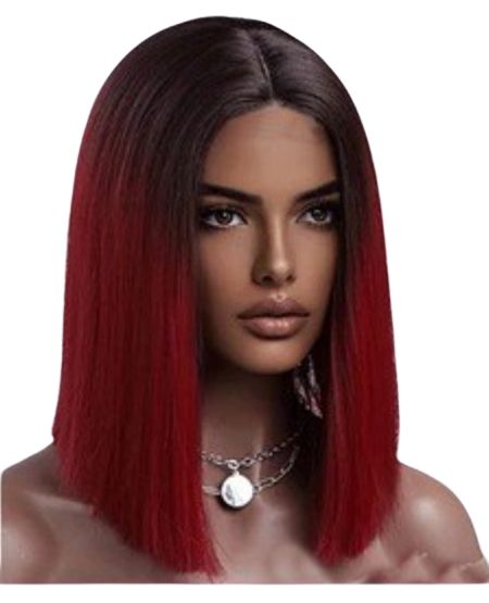 Blunt Cut Ombre Wig With Closure