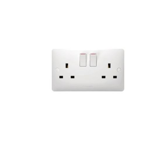 2-Gang 13A SP Switched Socket- WABA1221