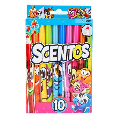 Scentos - Scented Fine Line Markers - 10 Pieces