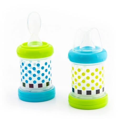 Baby Food Nurser - 100% Silicone Nipple & Spoon