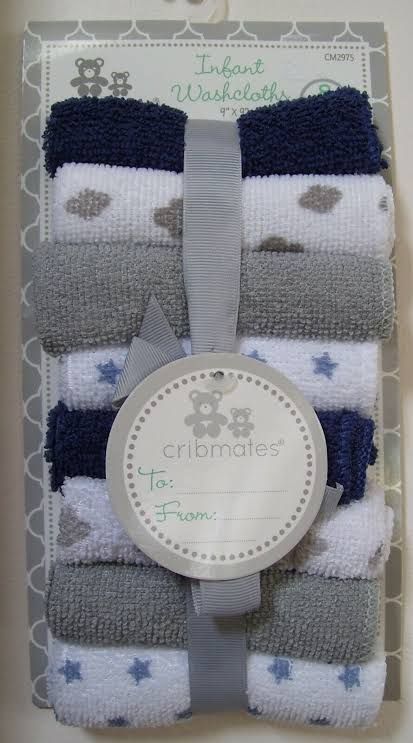 Infant Washcloths 8pieces - Blue