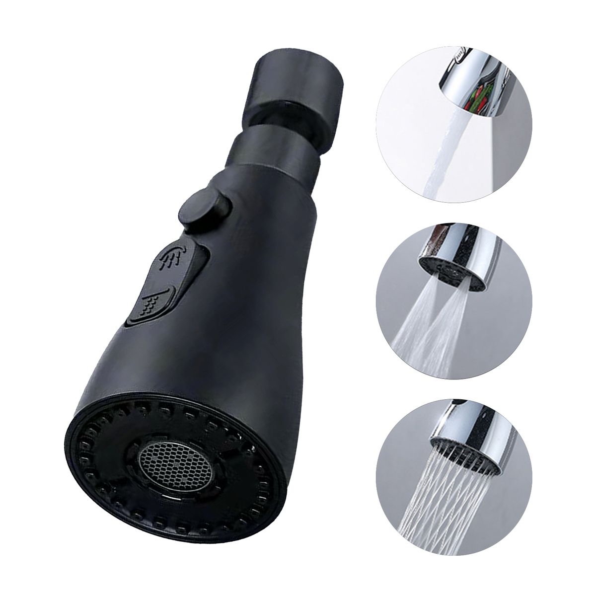 3 Functions Spray Head 360&deg;Swivel Faucet Spayer Head G1/2 Water-saving Sink Aerator
