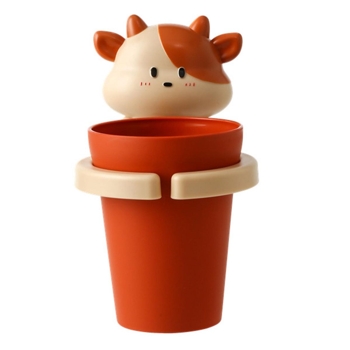 1 Set Kids Toothbrush Cup Cartoon Children Gargle Cup Toothbrush Holder Brown