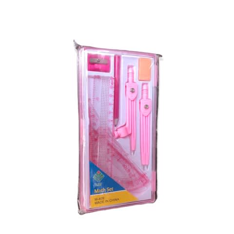 Maths Set And Carry Case - Pink
