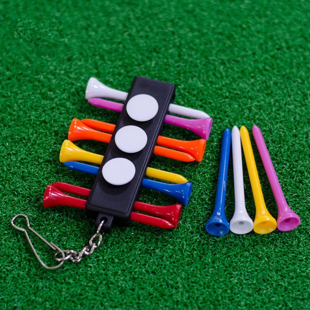 Golf Tee Holder 12 Holes For Bag Golf Tee Storage