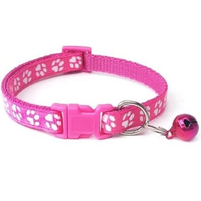 Reflective Collar With Bell For Cats Puppy And Small Dogs - Pink
